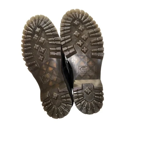 New w/Tags! Dr Martens Tassel Loafers Black Leather Platform Lug Sole Mens 8 - Picture 14 of 16